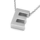 Naszyjnik Literka E Stal Szlachetna