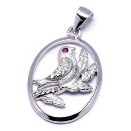 Srebrna Zawieszka Ptaszek na Gałęzi