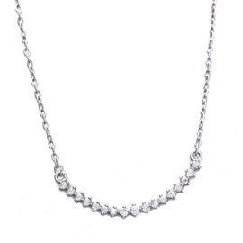 Srebrny Naszyjnik Wysadzany Cyrkoniami