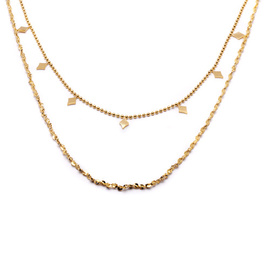 Złoty Naszyjnik w Karo Stal Szlachetna