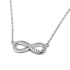 Srebrny Naszyjnik Nieskończoność z Cyrkoniami