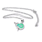 Srebrny Naszyjnik Ślimak z Zielonym Opalem