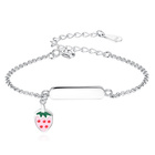 Bransoletka Srebrna z Truskawką