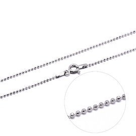 Srebrny Łańcuszek Kulki Długość 45cm