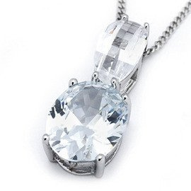 Srebrna Zawieszka Biała Cyrkonia