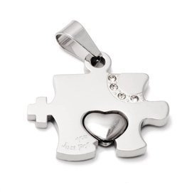 Zawieszka Puzzle z Sercem Stal Szlachetna