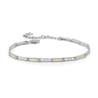 Srebrna Bransoletka z Białym Opalem