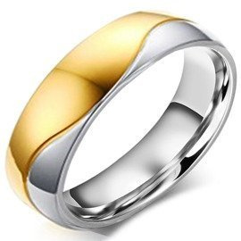 Dwukolorowa Obrączka ze Stali Szlachetnej