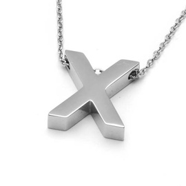 Naszyjnik Literka X Stal Szlachetna