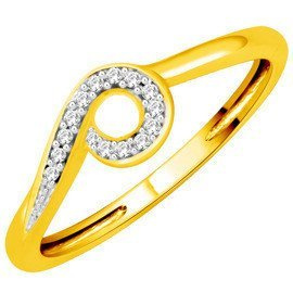Złoty Pierścionek z Brylantami Zawijaniec