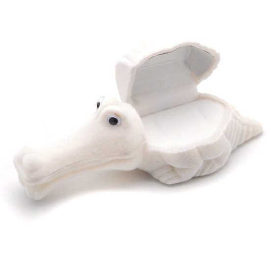 Pudełko na Biżuterię Biały Krokodyl