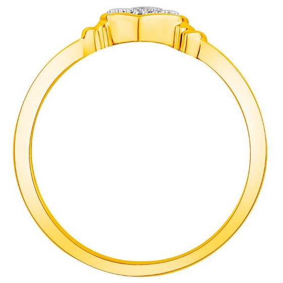 Złoty Pierścionek z Brylantami w Kształcie Serca