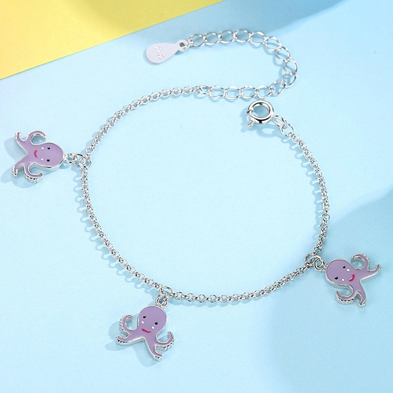 Bransoletka Srebrna z Ośmiorniczkami