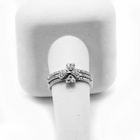 Potrójny Pierścionek Srebrny Koniczynka