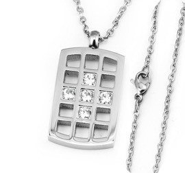 Naszyjnik ze Stali Chirurgicznej z Cyrkoniami