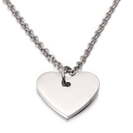 Naszyjnik z Serduszkiem Stal Szlachetna