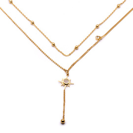 Złoty Naszyjnik z Gwiazdą Stal Szlachetna