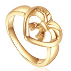 Pierścionek Srebrny Pokryty Złotem Serce