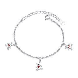 Bransoletka Srebrna z Misiami