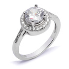 Srebrny Pierścionek z Diamentową Cyrkonią
