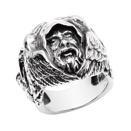 Sygnet Vikinga Twarz Stal Szlachetna