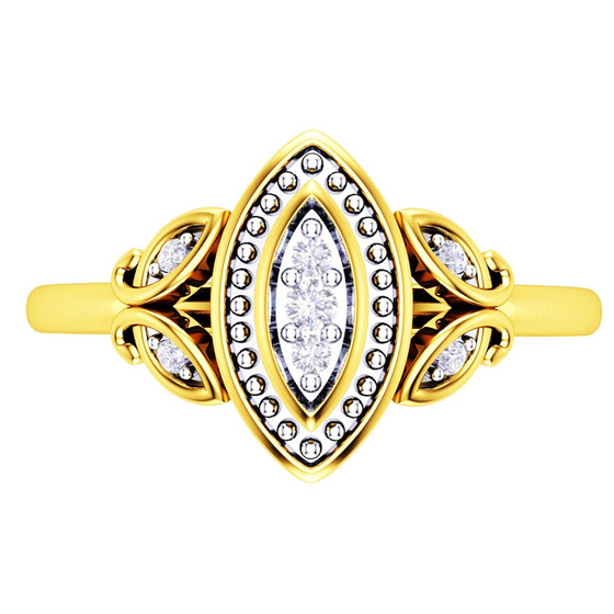 Złoty Pierścionek 375 z Brylantami