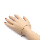 Srebrna Bransoletka z Niebieskim Opalem