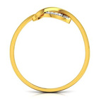 Złoty Pierścionek Zawijane Serce z Brylantami