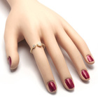 Pierścionek Srebrny Pozłacany Wysadzany Kamieniami