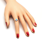 Srebrny Pierścionek z Niebieskim Opalem