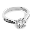 Srebrny Pierścionek z Białą Okrągłą Cyrkonią
