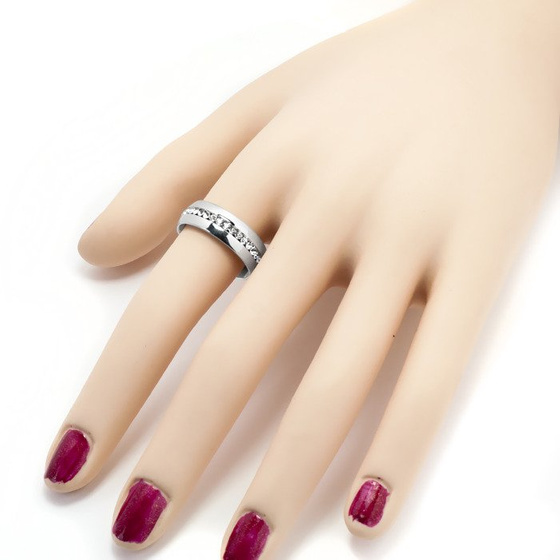 Obrączka ze Stali Chirurgicznej z Cyrkoniami