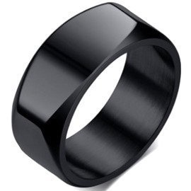 Czarna Obrączka ze Stali Chirurgicznej