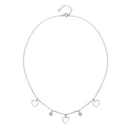 Srebrny Naszyjnik z Serduszkami