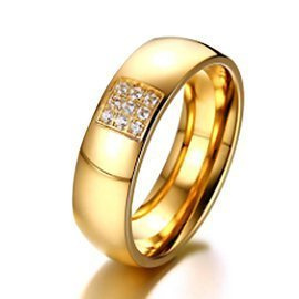 Złota Obrączka z Diamentowymi Cyrkoniąmi