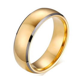 Żółto Złota Obrączka z Wolframu