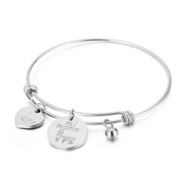 Bransoletka Stal Szlachetna Postać i Mama