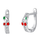 Srebrne Kolczyki Wiśnie