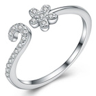 Srebrna Obrączka z Białymi Cyrkoniami