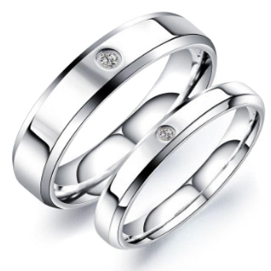 Obrączka ze Stali Szlachetnej z Cyrkonią