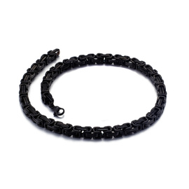 Czarny Łańcuch ze Stali Szlachetnej 50cm