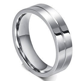 Gładka Obrączka ze Stali Chirurgicznej