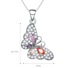 Srebrna Zawieszka Motyl Wysadzany Cyrkoniami