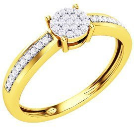 Złoty Pierścionek 375 Zaręczynowy z Brylantami