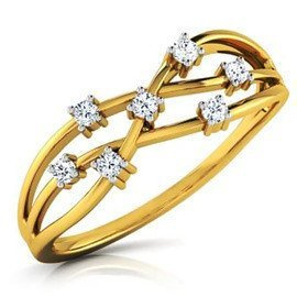 Złoty Pierścionek 585 Wysadzany Brylantami