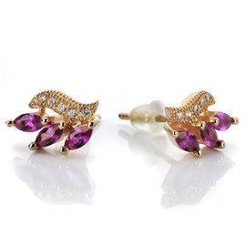 Srebrne Kolczyki Powlekane Żółtym Złotem