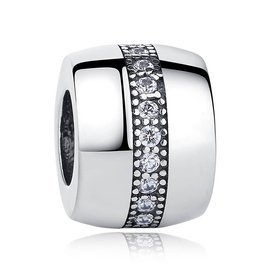 Srebrna Zawieszka Walec z Cyrkoniami