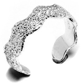 Srebrna Obrączka Piaskowana Regulowany Rozmiar