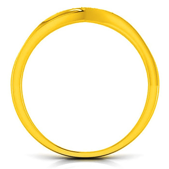 Złota Obrączka 585 Wysadzana Brylantami