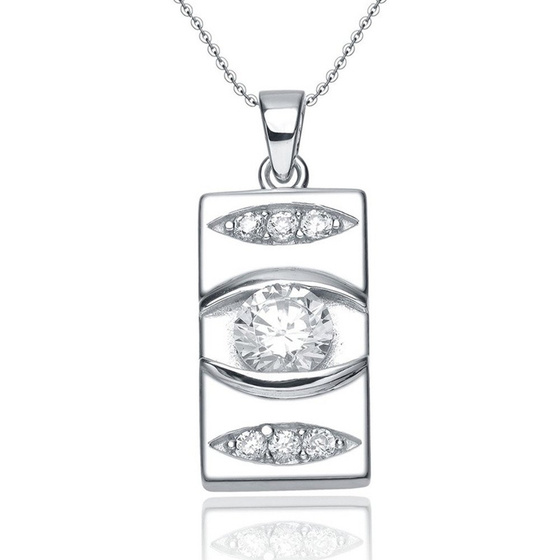 Srebrna Zawieszka Wysadzana Cyrkoniami